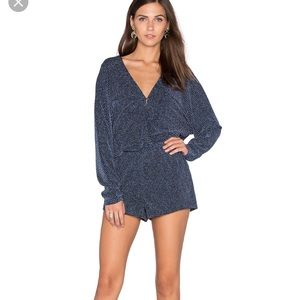 Endless Rose Blue Sparkly Romper